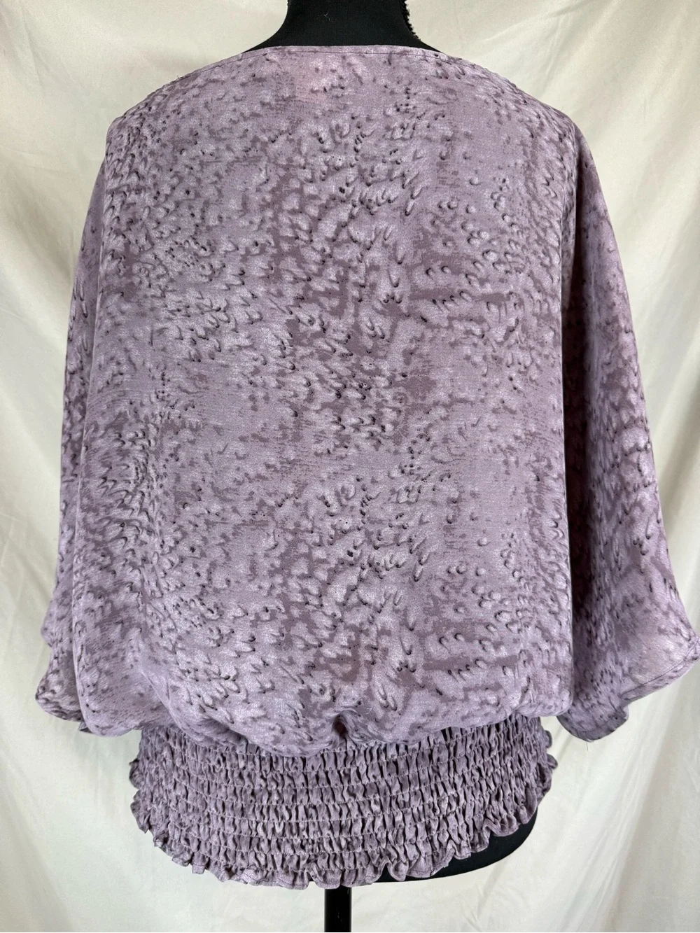 MICHAEL Michael‎ Kors Purple Print Dolman Sleeve Top - Large